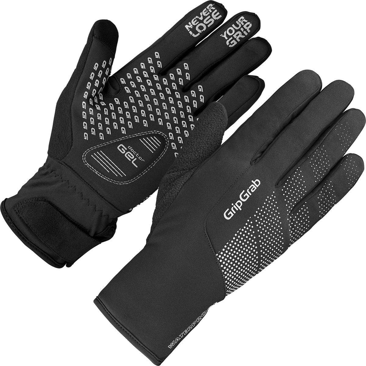 GripGrab - ride waterproof winter fietshandschoenen lange vinger waterdicht met padding - unisex - zwart - maat s