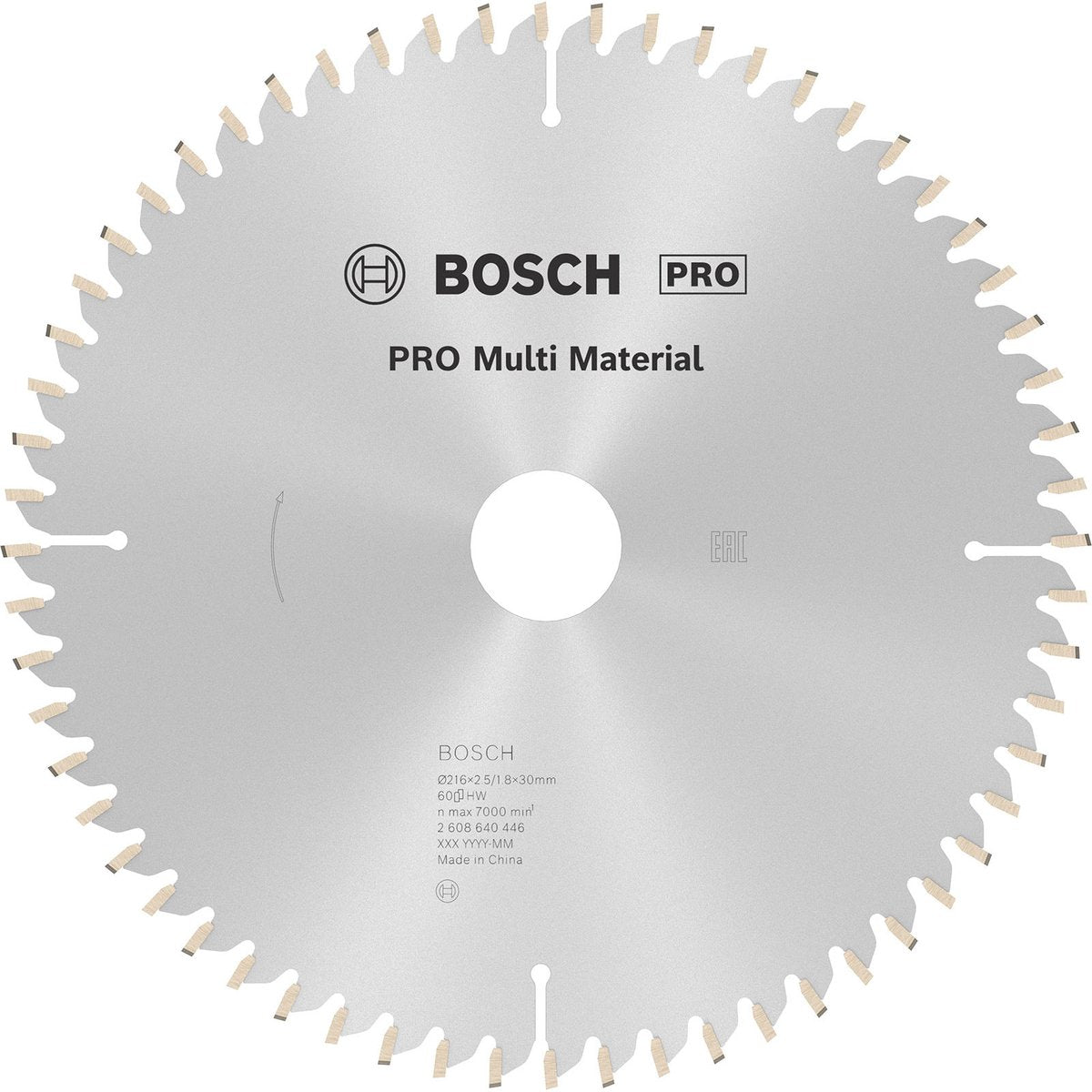 Bosch Cirkzb multi k v t 216x30x2,5 60t tr-f