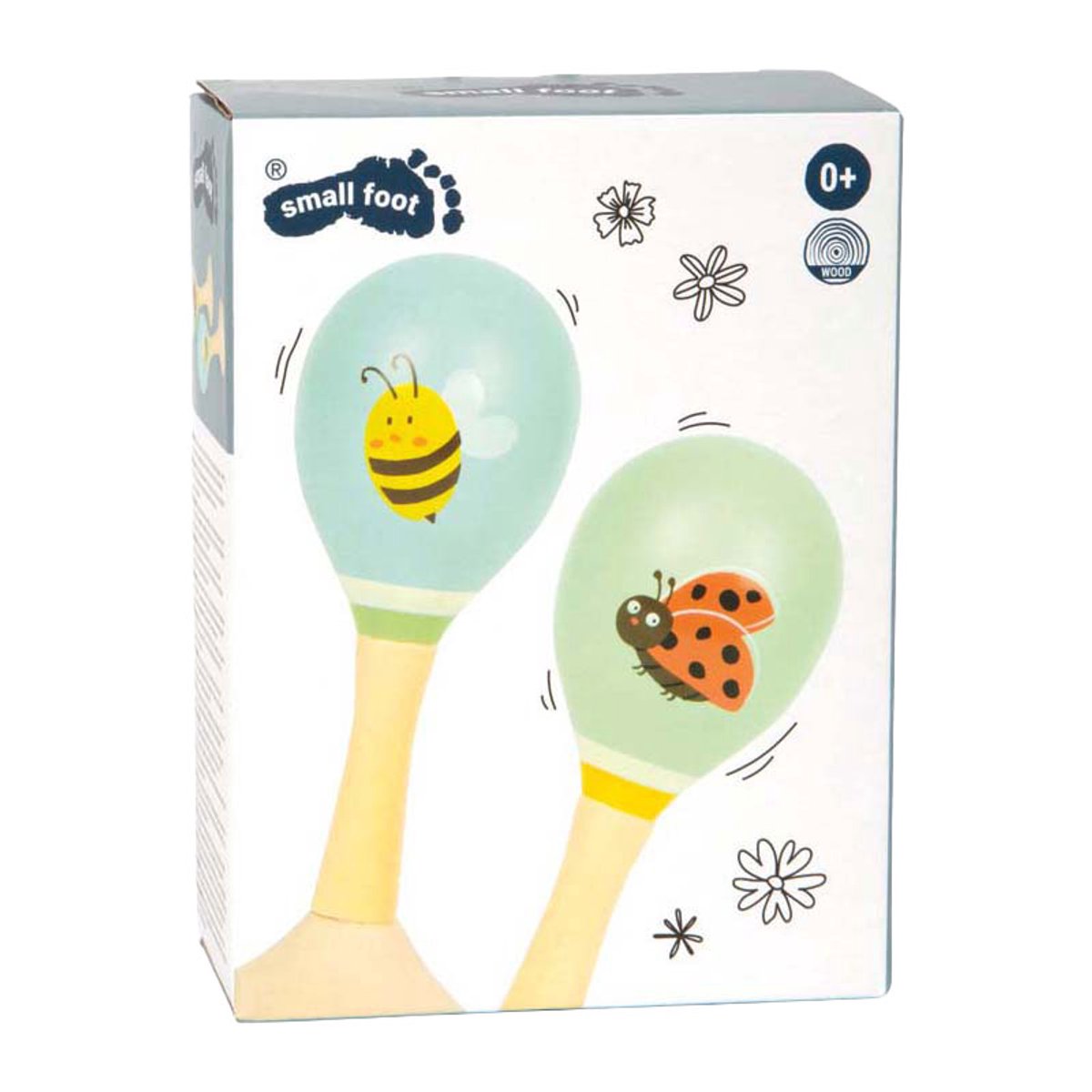 Small Foot - houten maracas tiny friends - 2st.