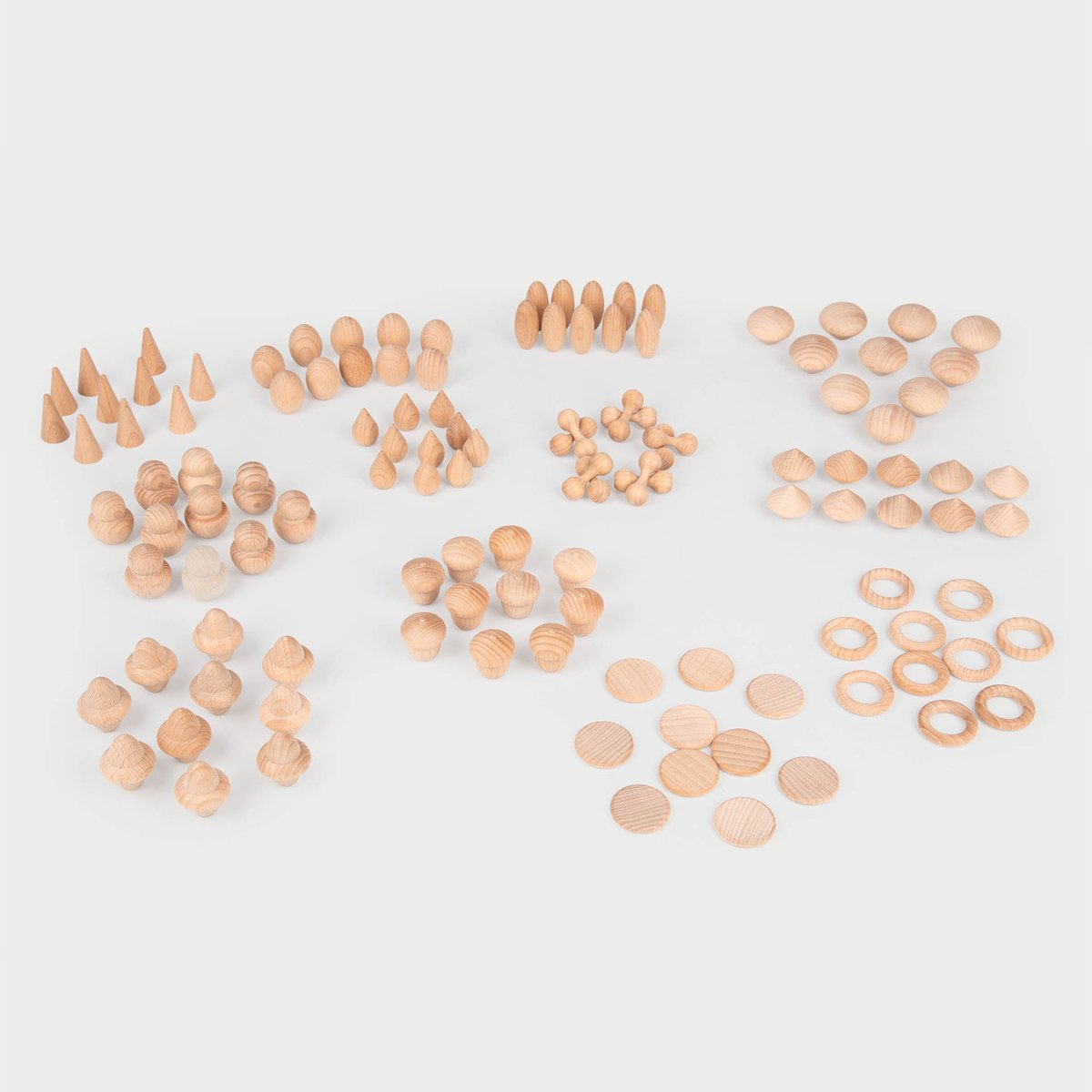 TickIT ® houten schatten natuurlijke set