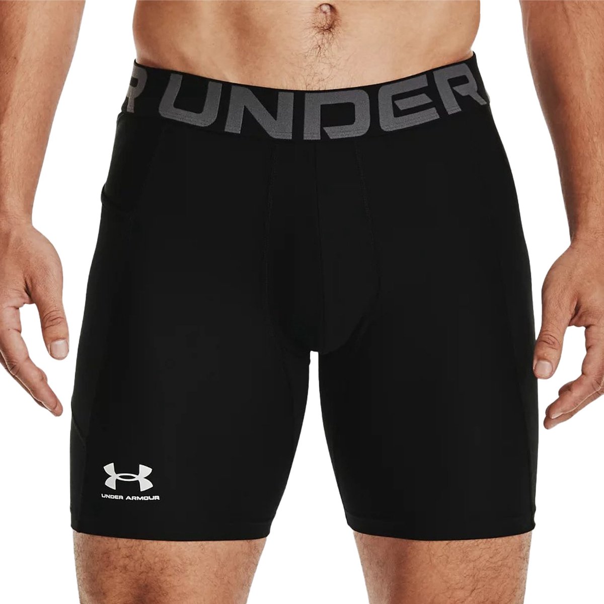 Under Armour ua hg armour shorts-blk heren sportbroek - zwart - wit