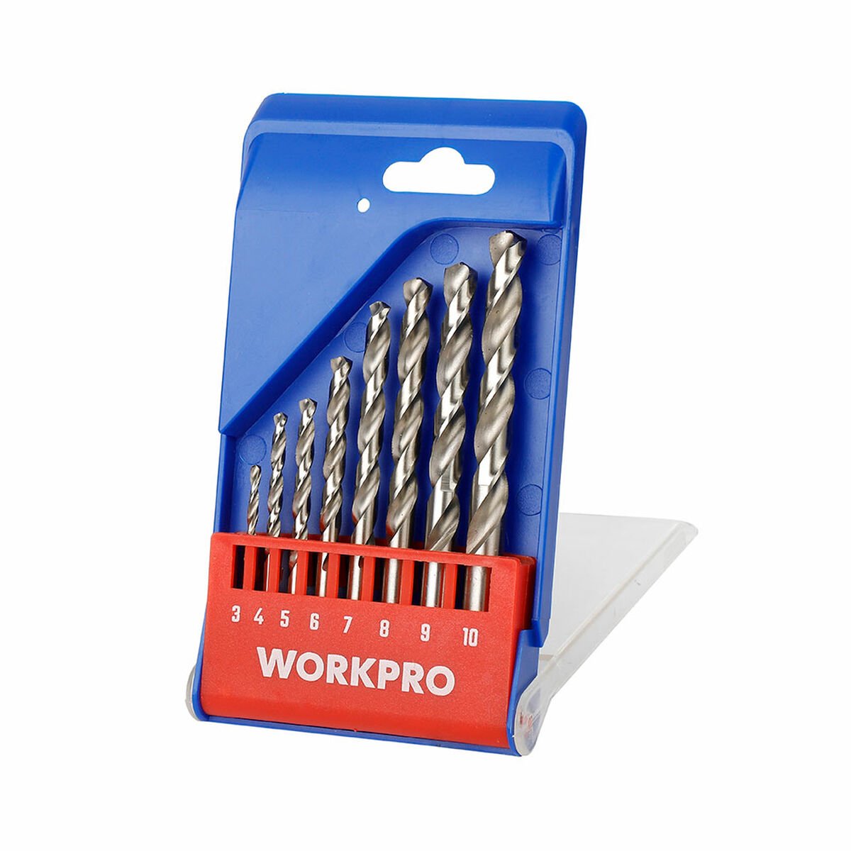 Workpro Borenset 3, 4, 5, 6, 7, 8, 9 y 10 mm metaal 8 onderdelen