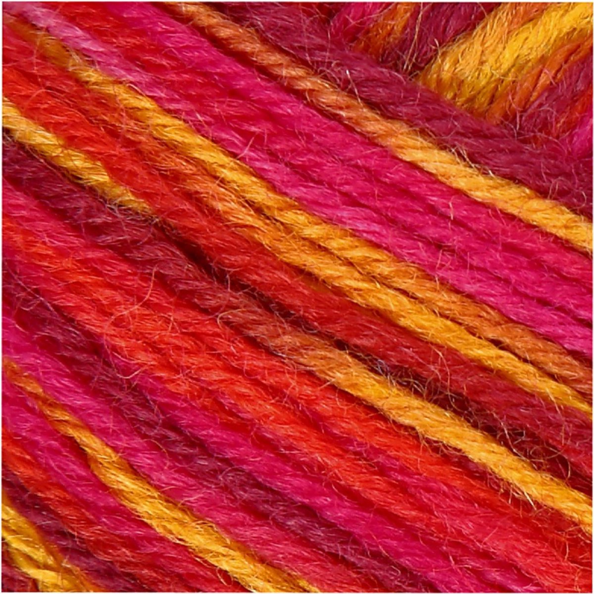 Creativ Company Sokkengaren rood oranje, 200 cm
