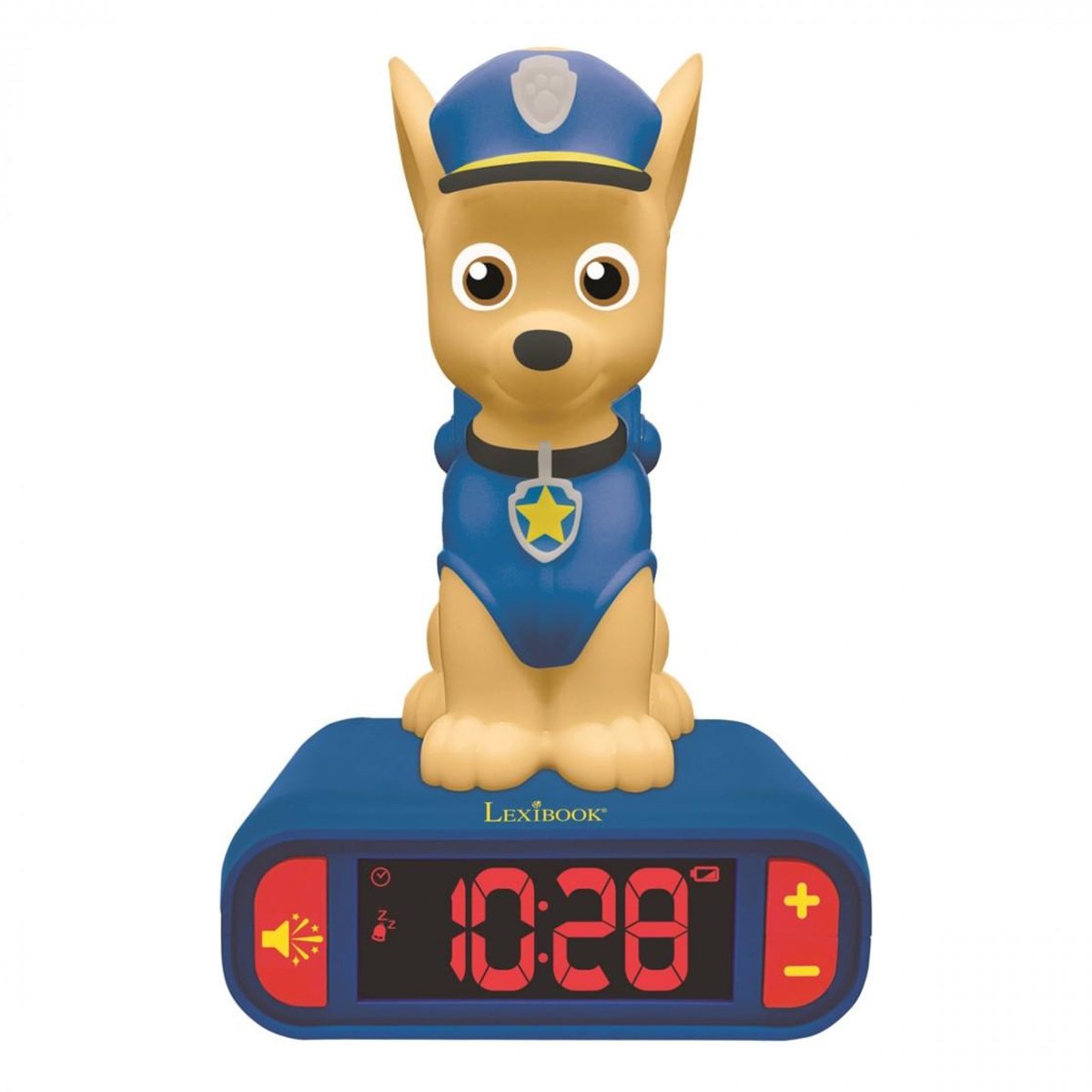 Lexibook Wekker met nachtlampje 3d-ontwerp paw patrol chase en geluidseffecten
