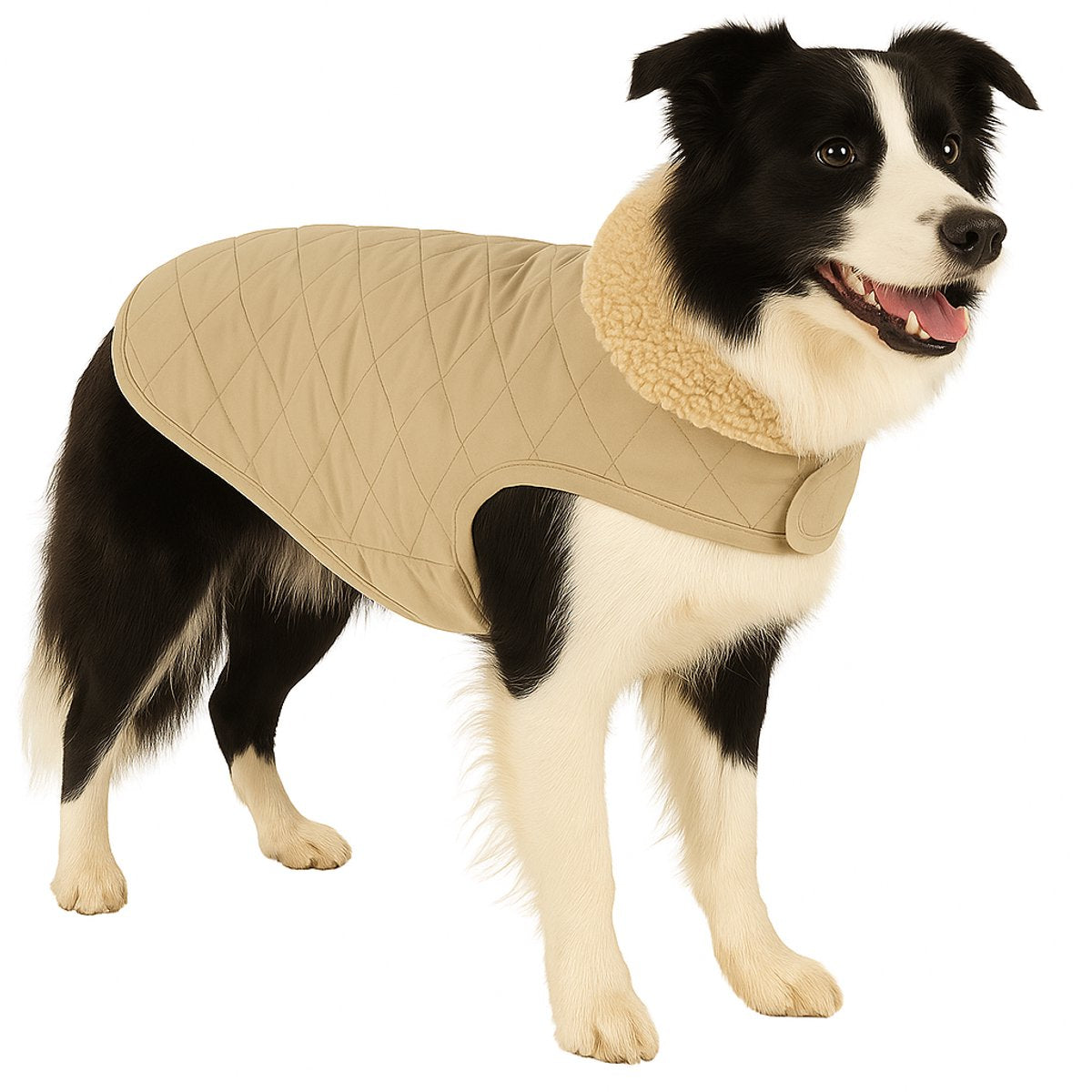 Flamingo Hondenjas – bonnie – honden jas – hondenjasjes winter – hondenjas waterdicht – 50 cm – a:50cm b:38-40cm c:62-68cm – beige