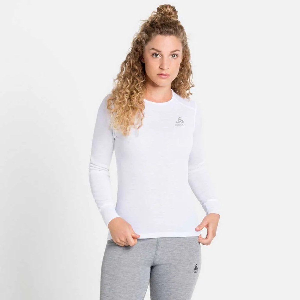 ODLO active warm lange mouw thermoshirt dames - wit - maat m