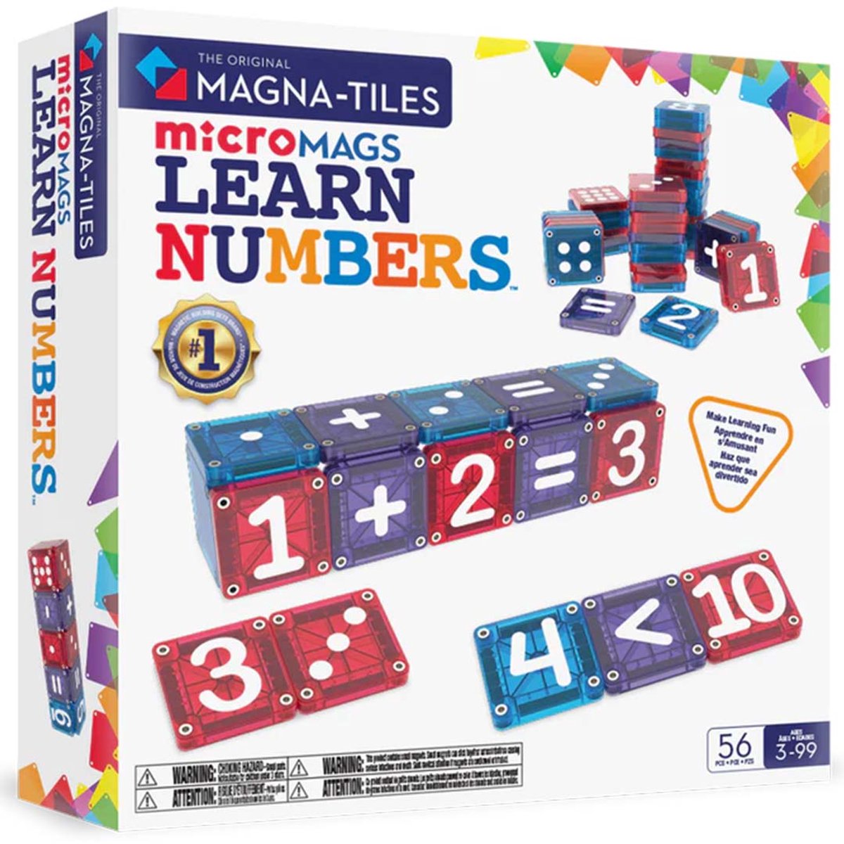 Magna-Tiles | micro mags learn numbers 56 stuks set