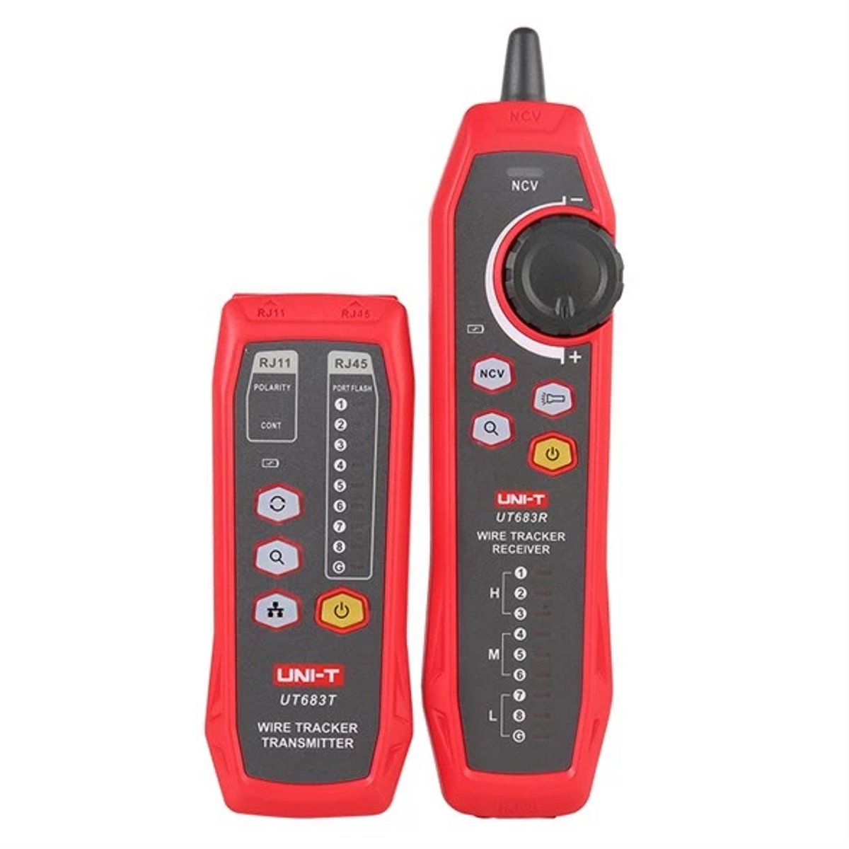 UNI-T ut683kit kabelzoeker en kabeltester voor netwerkkabel, coax, telefoonkabel en voedingskabels door de isolatie