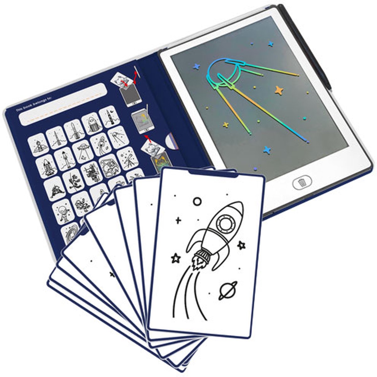 Kidywolf - kidydraw mini tekentablet - galaxy thema - educatief - 4+ jaar