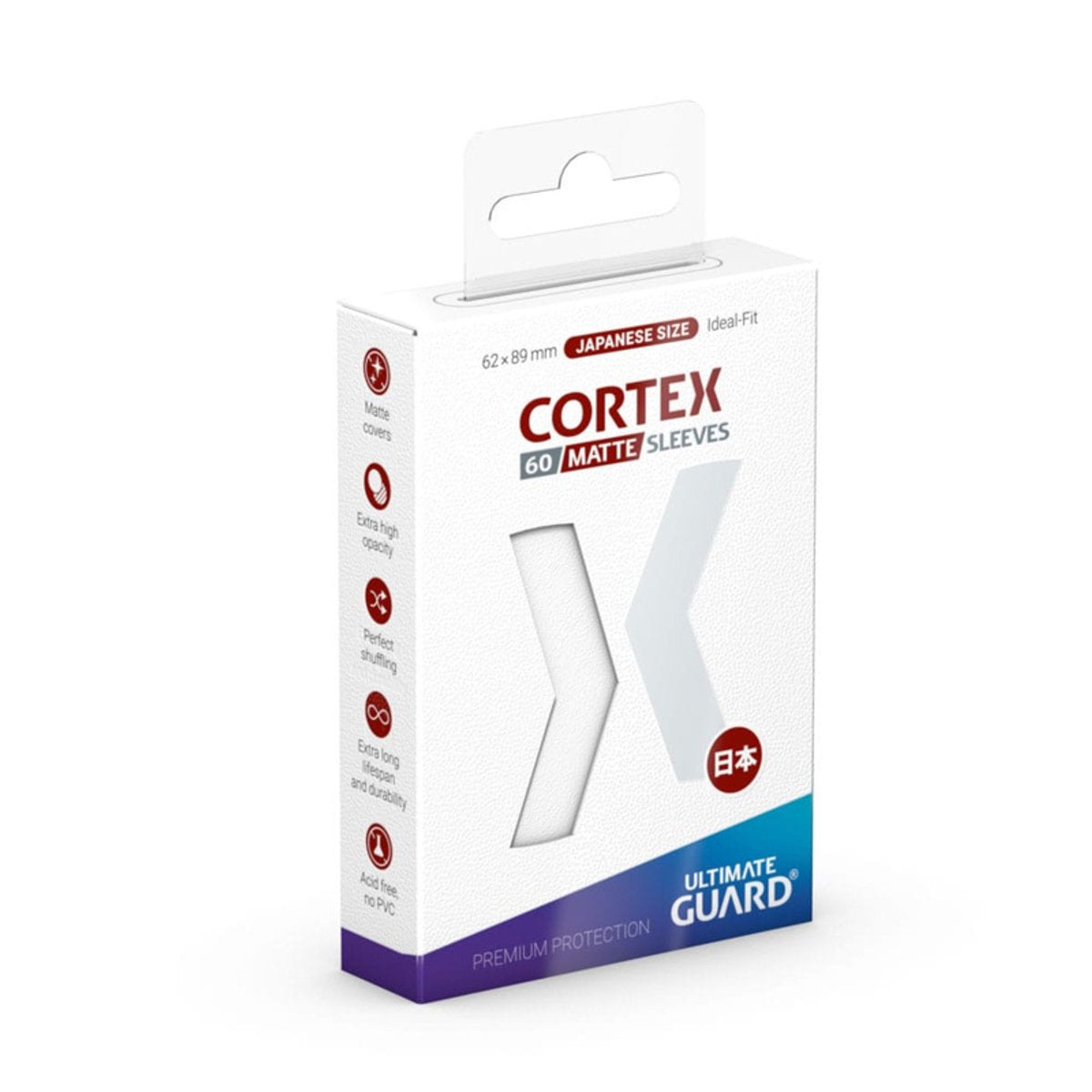 Ultimate Guard cortex sleeves matte japanese size (60) - white