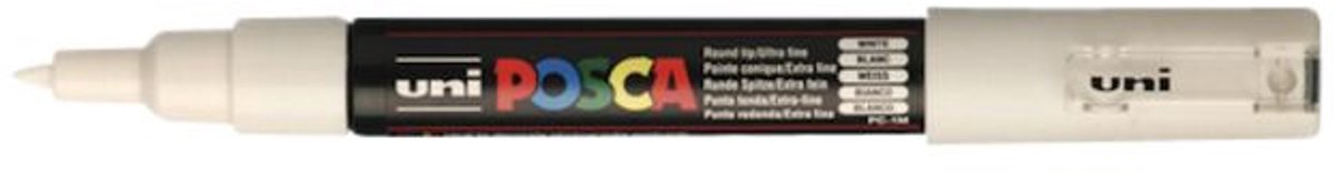 Merkloos Sans Marque Markeerstiften posca pc-1m wit zwart (6 stuks)