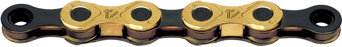 KMC X12 waxed - ti-n - gold black