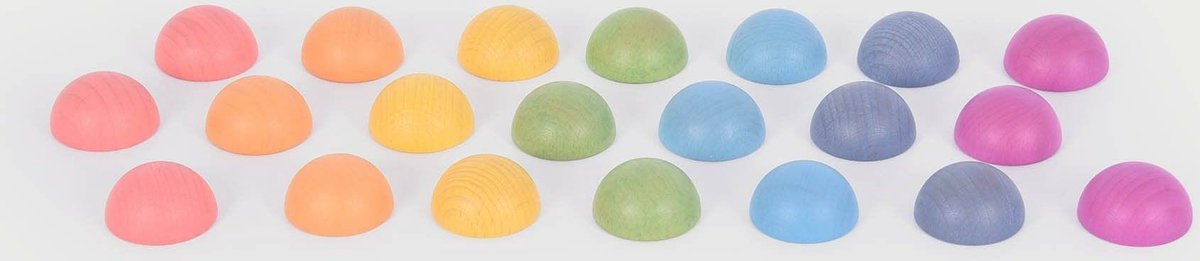 TickIT ® regenboog houten halve bollen