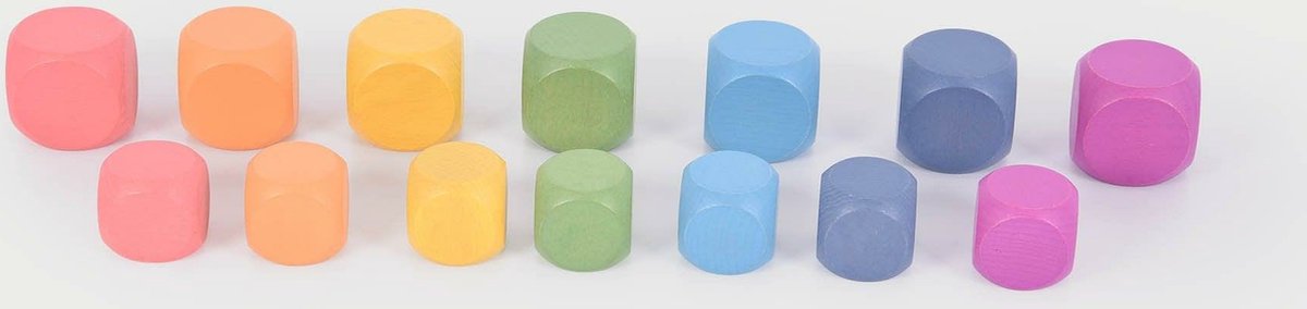 TickIT ® regenboog houten kubussen