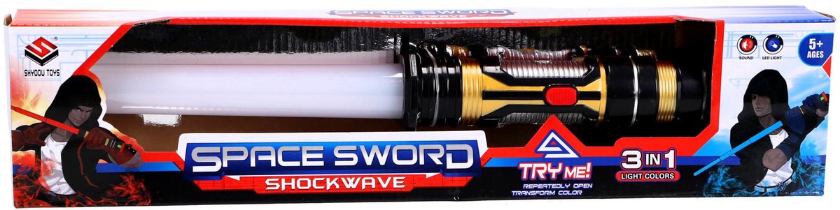 Merkloos Lichtzwaard shockwave 43-80 cm