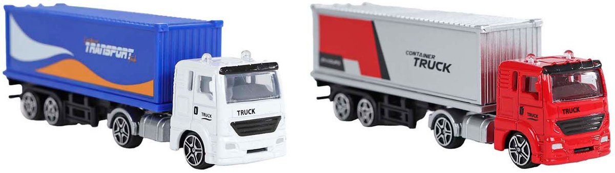 2-Play vrachtwagen die-cast, 12cm