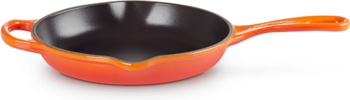 Le Creuset skillet signature - oranjerood - ø 20 cm - geëmailleerde anti-aanbaklaag - geschikt voor alle warmtebronnen, inclusief inductie - vaatwasserbestendig - levenslange garantie