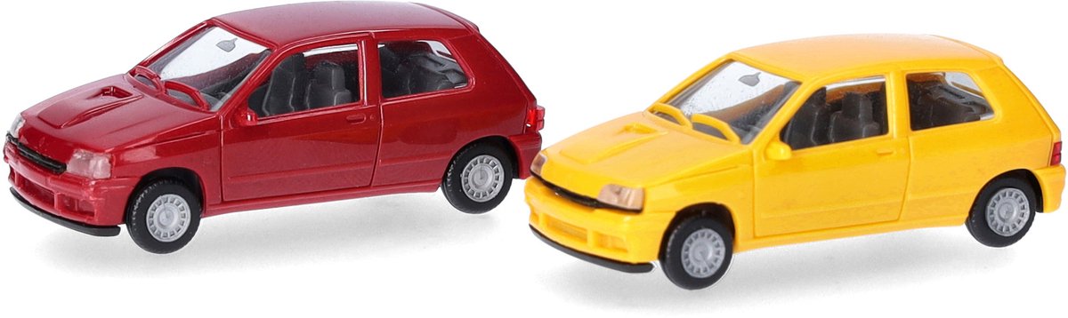 Herpa Renault clio 16v rood geel (minikit 2 st.)