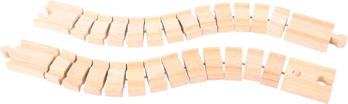 BIGJIGS houten rails - flexibel, 2st.