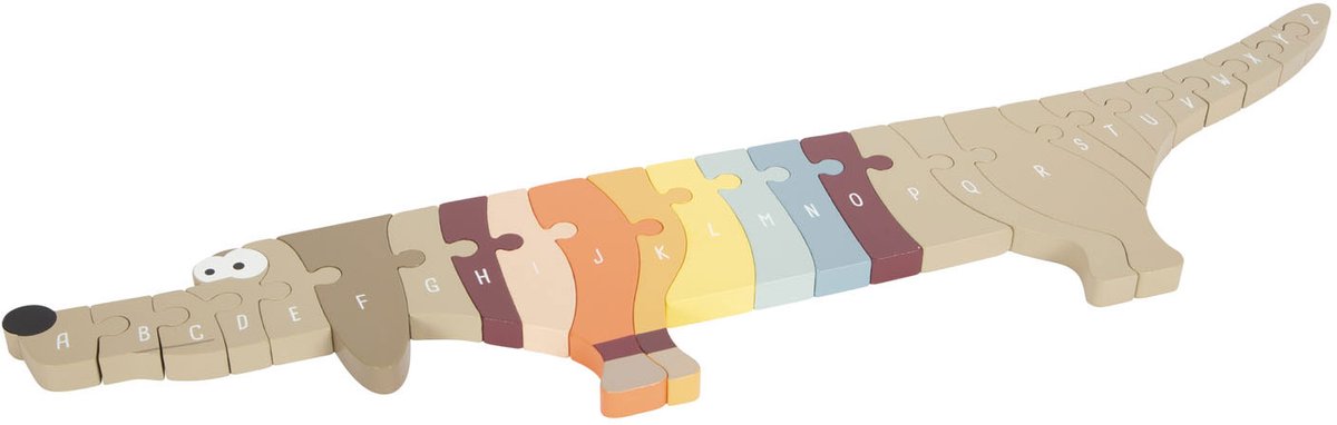 Small Foot - houten letter- en vormenpuzzel hond, 26st.