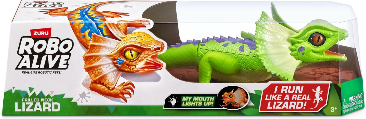 Robo Alive Zuru hagedis oranje - met licht en geluid
