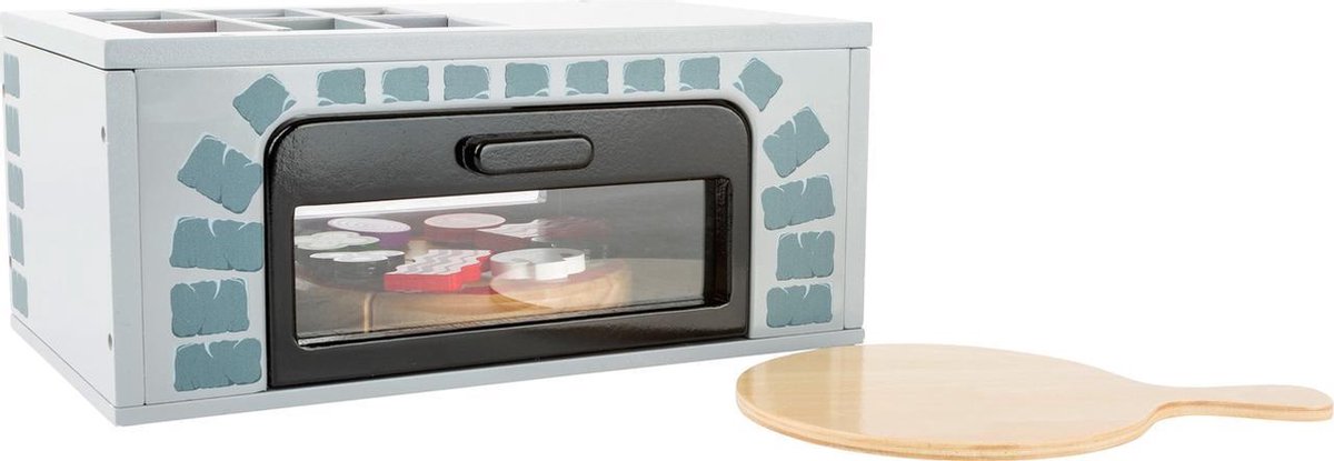 Small Foot - houten speeleten pizza-oven set, 25dlg.