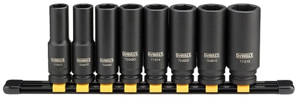 DeWalt - dopsleutelset - 8-delig - 1 2 inch - udarowa głęboka