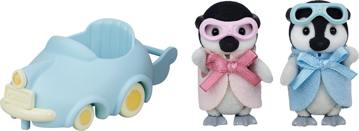Sylvanian Families 5695 pinguïn baby's speelset - 2 fluweelzachte baby speelfiguren-