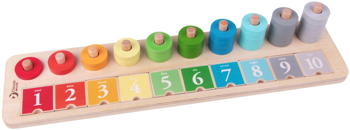 Classic World houten stapelteller, 66dlg.