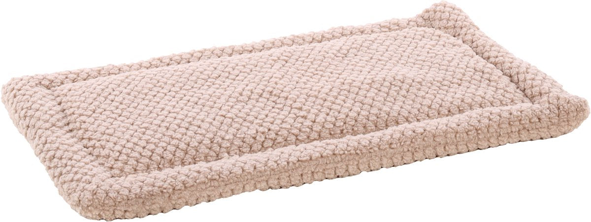 Flamingo Hondenkussen – benchkussen – hondenkussen 70 x 41 cm – geschikt voor hondenbench en kattenkussen – jacquard rechthoekig taupe