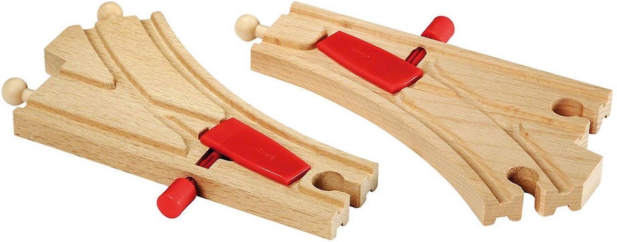 BRIO mechanische spoorwissels - trein wissel voor uitbreiding - 33344