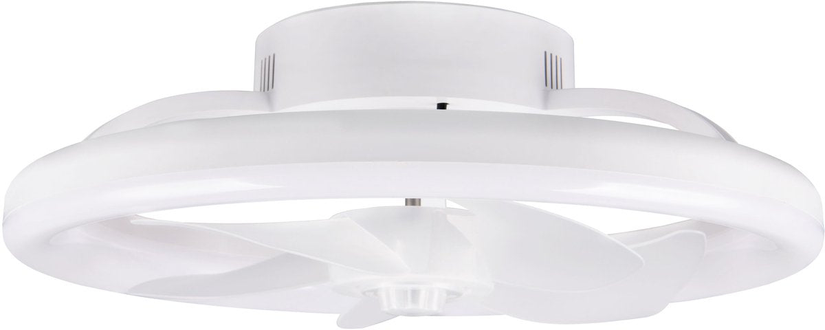 RL LIVE YOUR LIGHT Reality pajala - ventilator - wit mat - incl. 1x smd 22 w - afstandsbediening - geintegreerde dimmer - traploos instelbare lichtkleur - 3 snelheidsinstellingen - geheugenfunctie via de afstandsbediening - zomer- en wintermodus