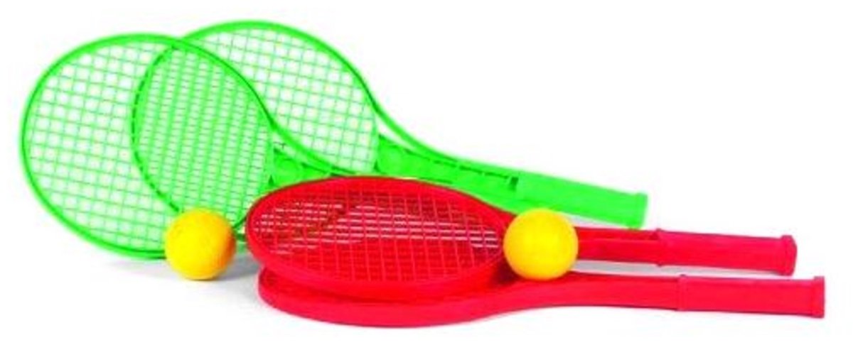 Androni Tennisracket junior kleur met bal