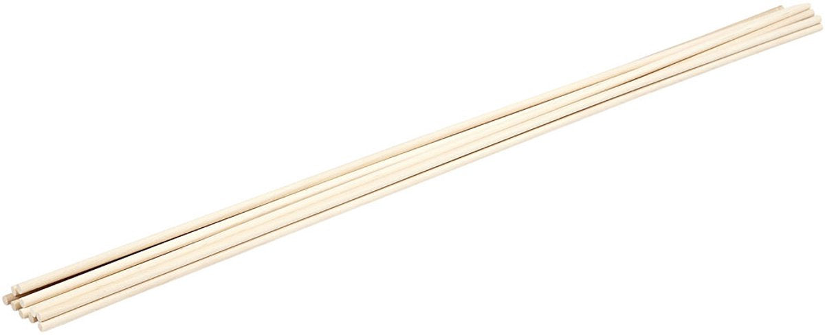 Creativ Company Cc houten bloemstokken 60 cm × 6mm 10 stuks