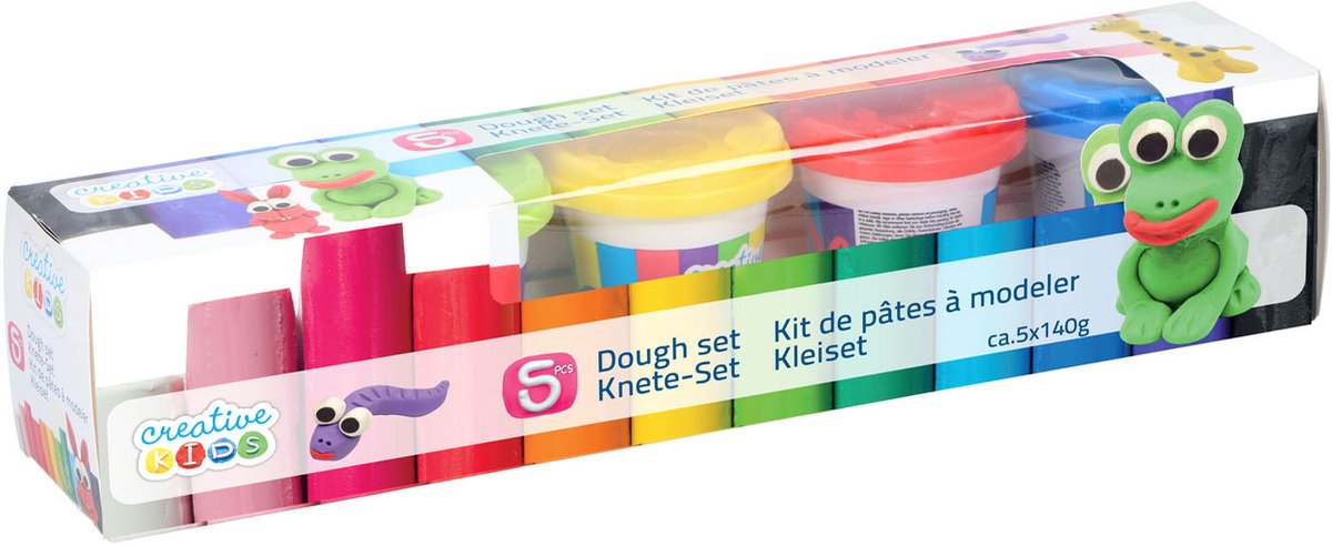Eddy Toys Speelklei - 5 kleipotjes