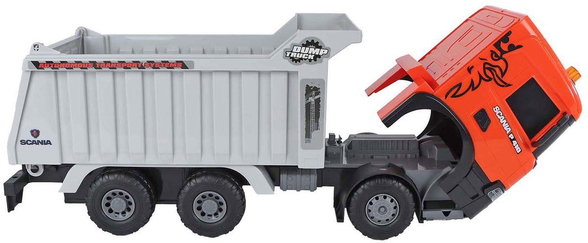 2-Play scania vrachtwagen kiepwagen frictie met licht en geluid