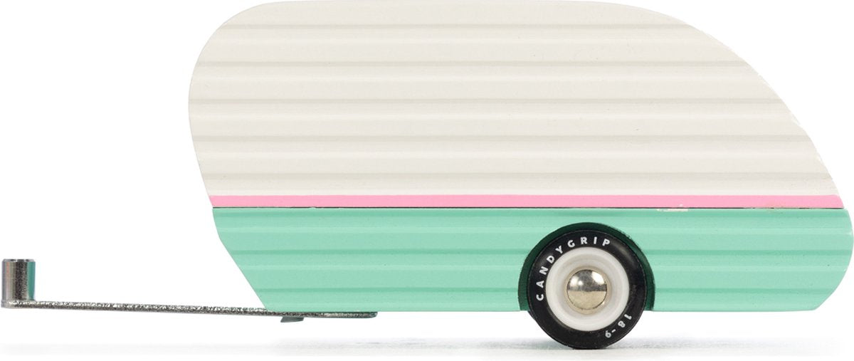 CandyLab houten speelgoedauto mojave camper teal - americana collectie.