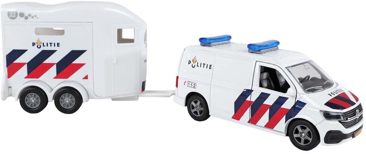 Kids GLOBE vw transporter politie met cheval liberte paardentrailer