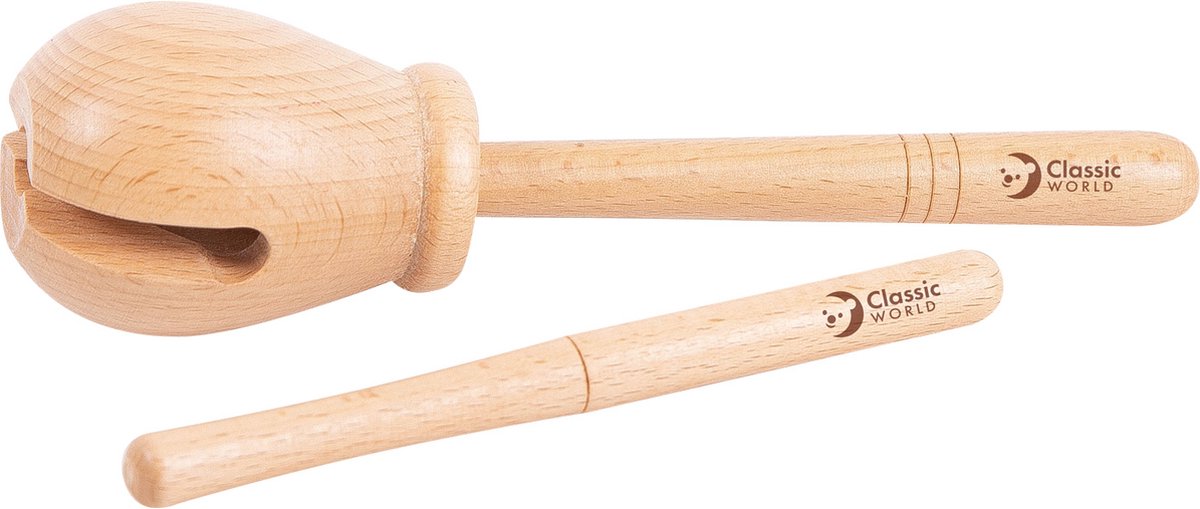 Classic World houten blok percussie, 2dlg.