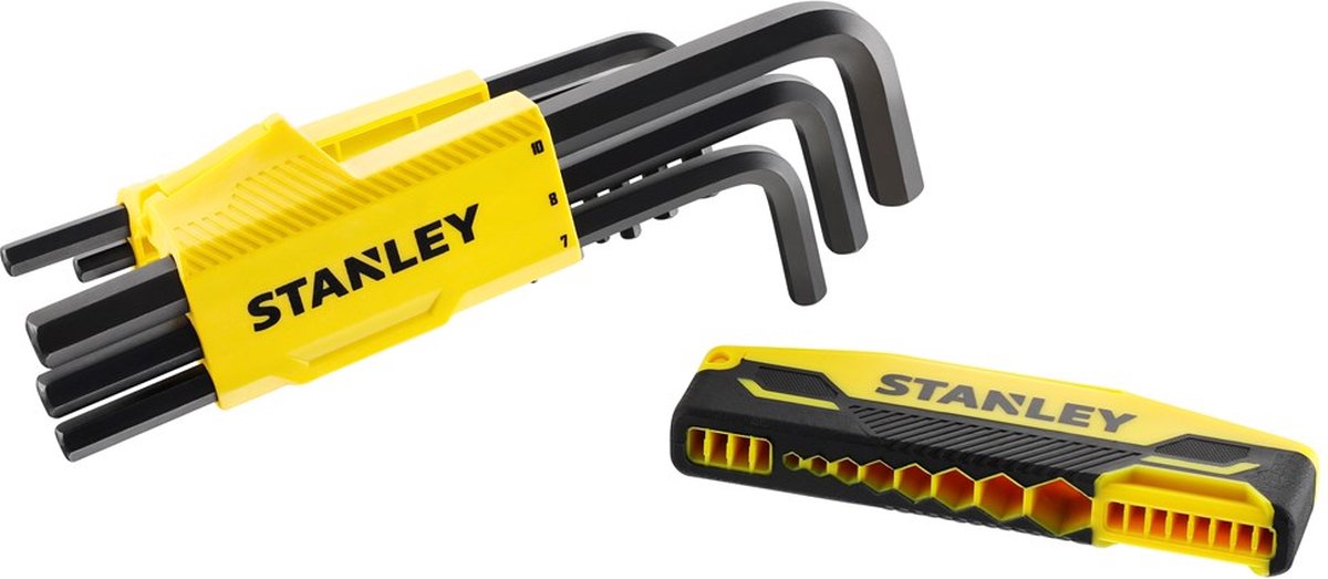 STANLEY stiftsleutelset 9dlg hex grip