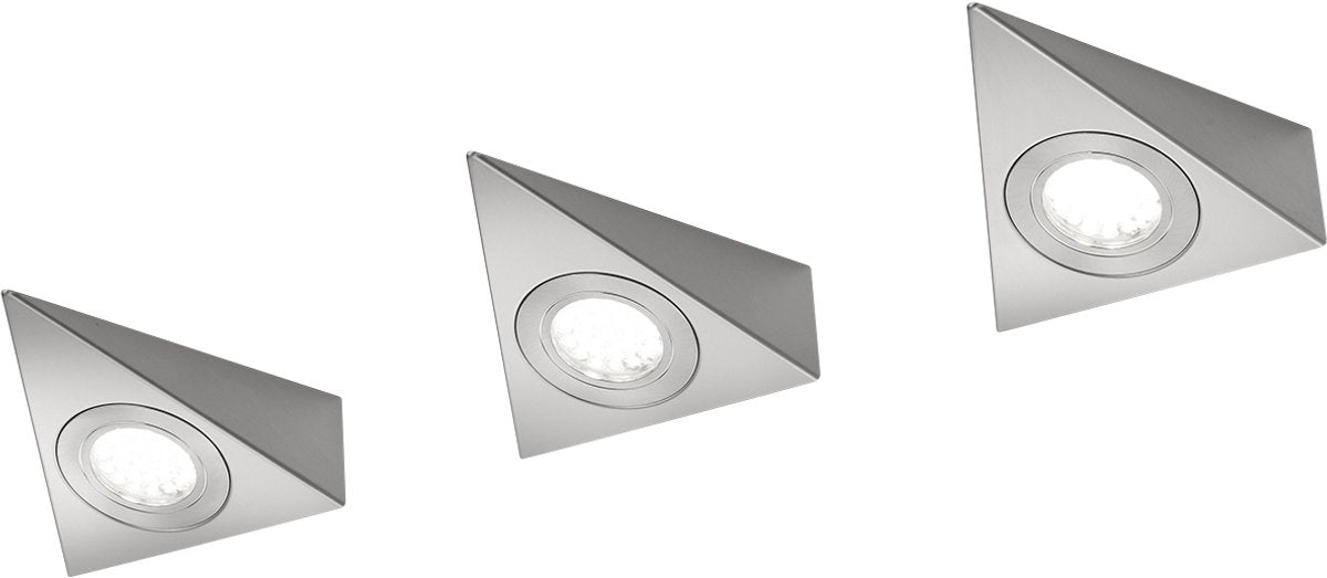 TRIO ecco - wandlamp - nikkel mat - incl. 3x smd 3 w - snoerschakelaar - zwenkbaar - wandmontage - flex - connect