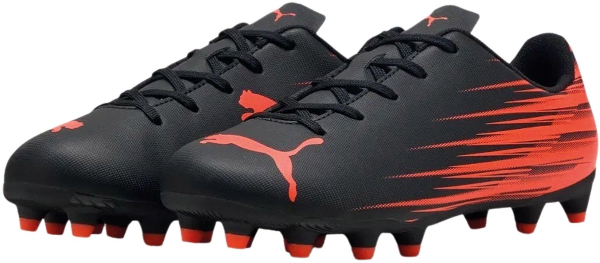 PUMA attacanto ii fg ag jr unisex sportschoenen - black-glowing red