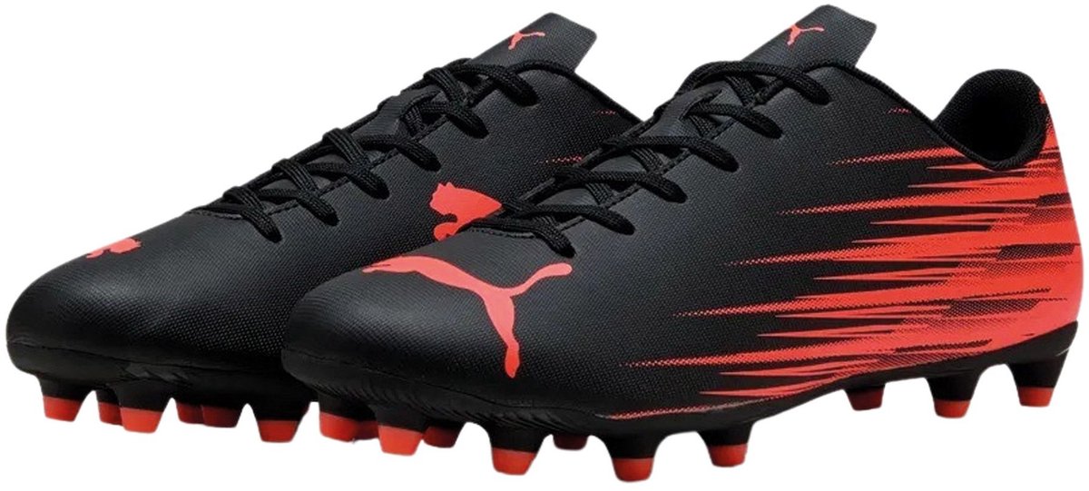 PUMA attacanto ii fg ag unisex sportschoenen - black-glowing red