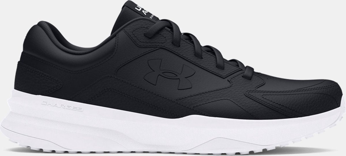 Under Armour ua edge lthr-blk heren sportschoenen - zwart - wit
