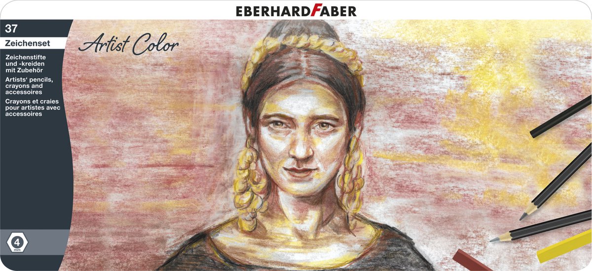 Eberhard Faber tekenset - artist color - 37 stuks - in metaaletui - ef-516937
