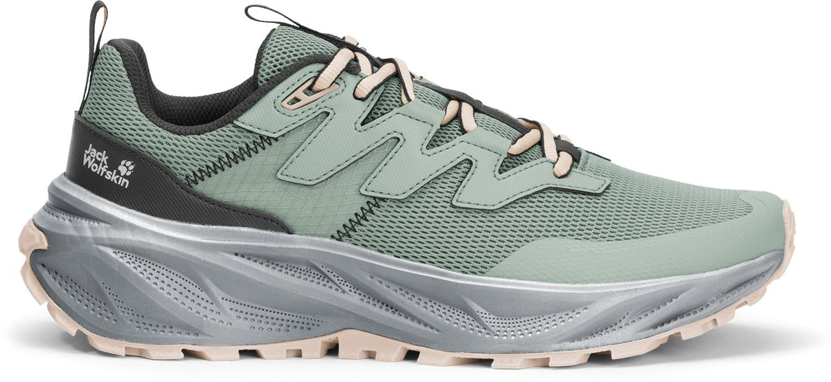 Jack Wolfskin ps trail low w dames wandelschoenen-green zinnia