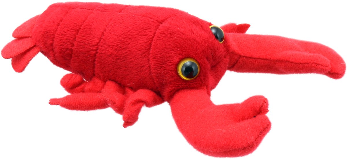 The Puppet Company vingerpop kreeft rood - speelgoed popje voor kinderen.