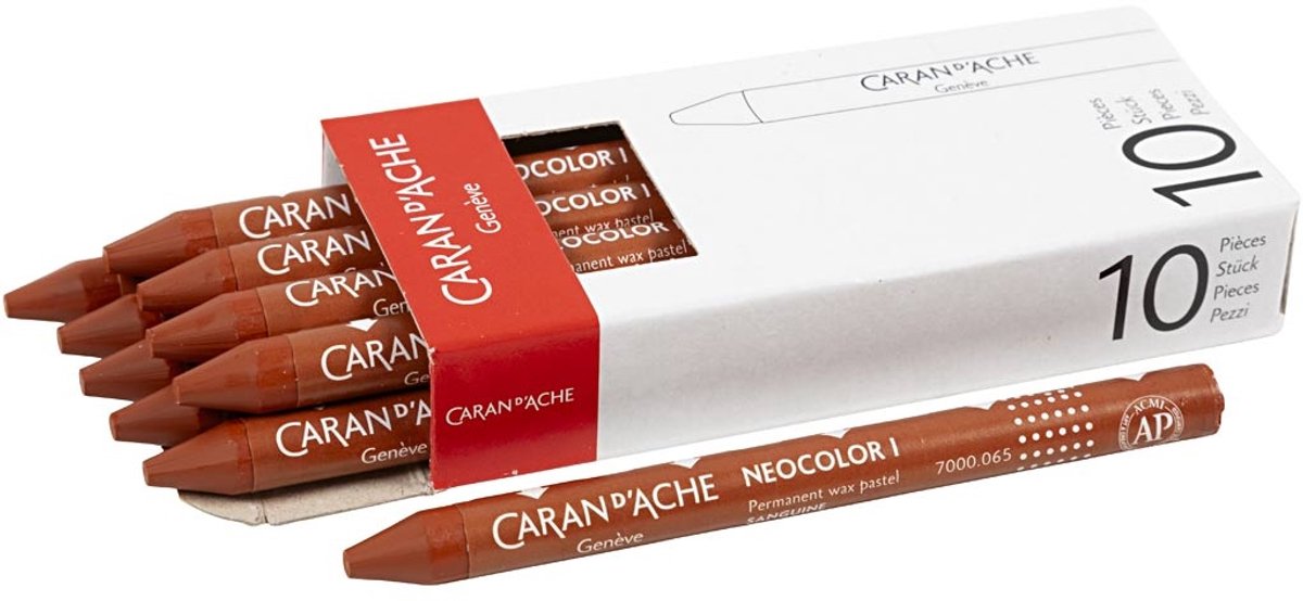 Caran D'ache Neocolor i dikte 8 mm l: 10 cm russet (065) 10stuks
