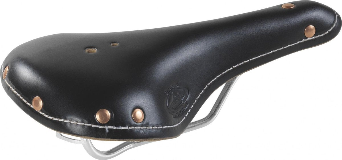 Selle Monte Grappa zadel old frontiers sports leer 30 cm zwart