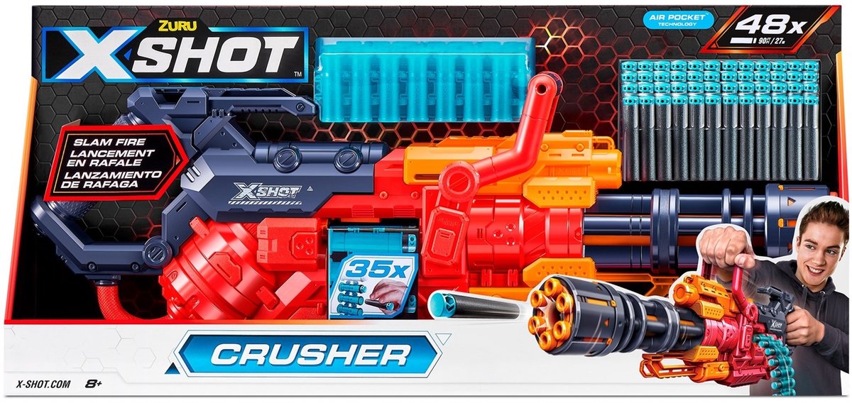 XSHOT excel crusher met 48 darts van zuru - speelgoedblaster